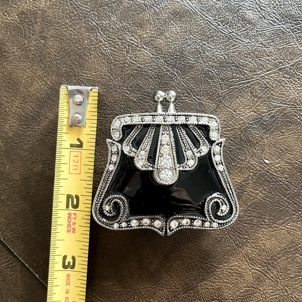 Enamel Rhinestone and Silver Belt Buckle - Picture 4 of 7